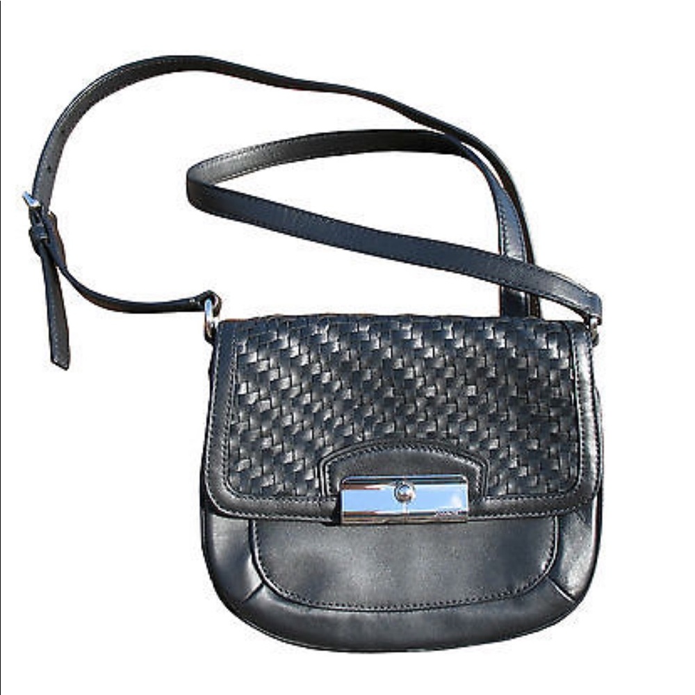 COACH Black Leather Crossbody Bag